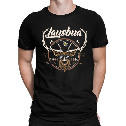Lausbua hirsch trachtenshirt - hirsch,