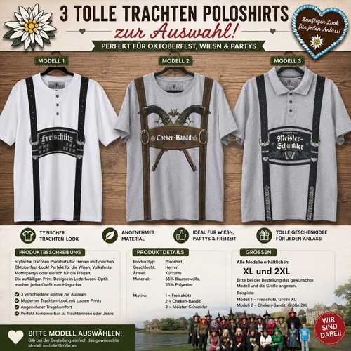 Herren shirt trachten - herren, t-shirt