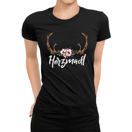Herzmadl hirsch trachtenshirt - herzmadl,