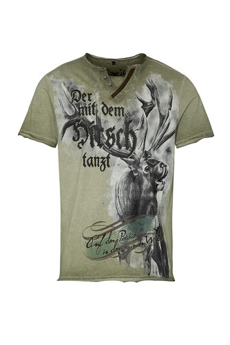 Trachten shirt mit druck - t-shirt,